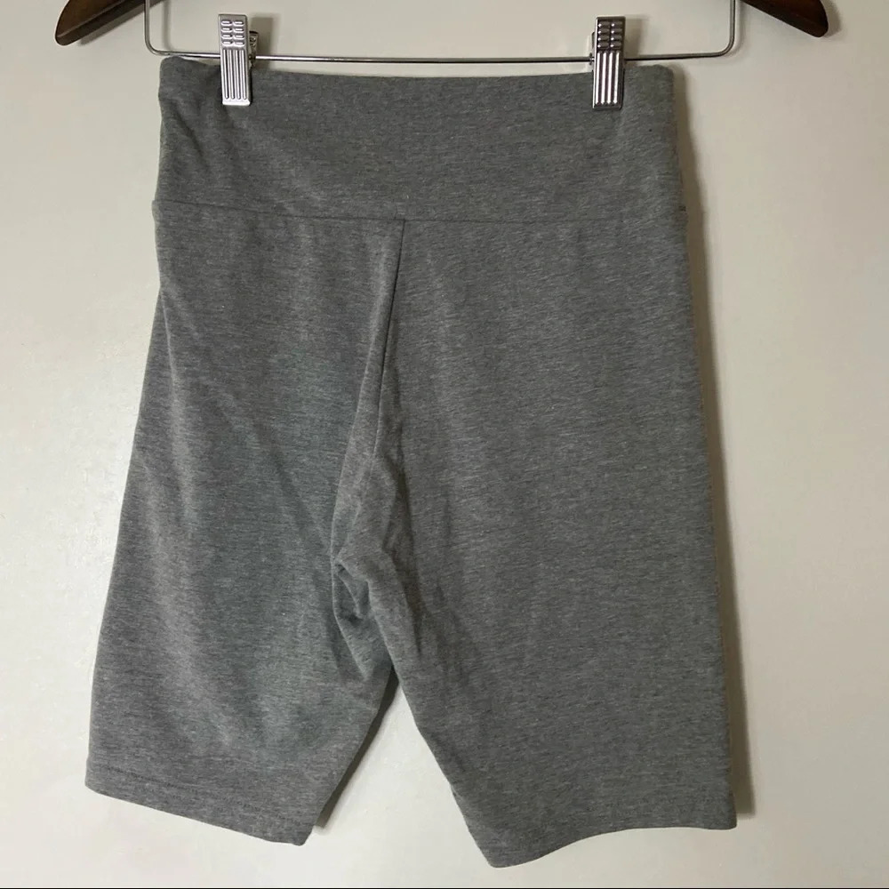 Biker Shorts Trendy High Waist Cotton Blend Gray Womens Size Extra small - Picture 9 of 9